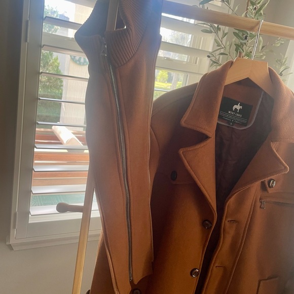 Men’s West Louis Wool Coat with removable collar – Size Small - Picture 8 of 8